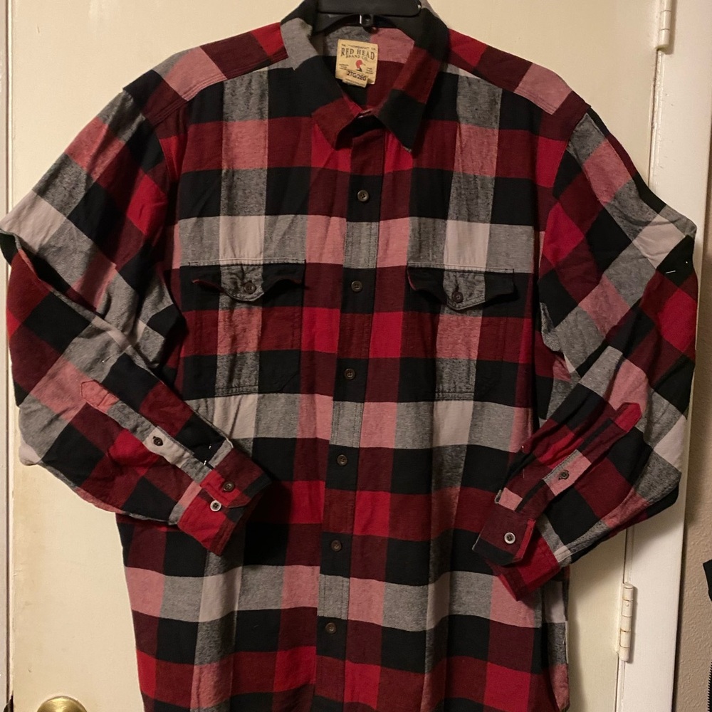 Levi's Red and Black Casual Button Down Shirt